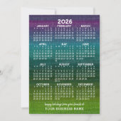 メリークリスマスモダン抽象芸術カレンダー シーズンカード (正面)