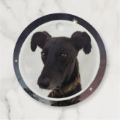 メリークリスマスモダン星空メッセージカード フェイバータグ (裏面)