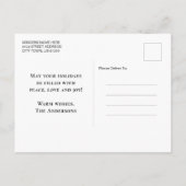 メリークリスマスモダン書道のエレガント写真 シーズンポストカード (裏面)