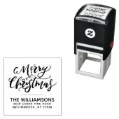 メリークリスマスモダン書道差出人住所 セルフインキングスタンプ (インサイチュ)