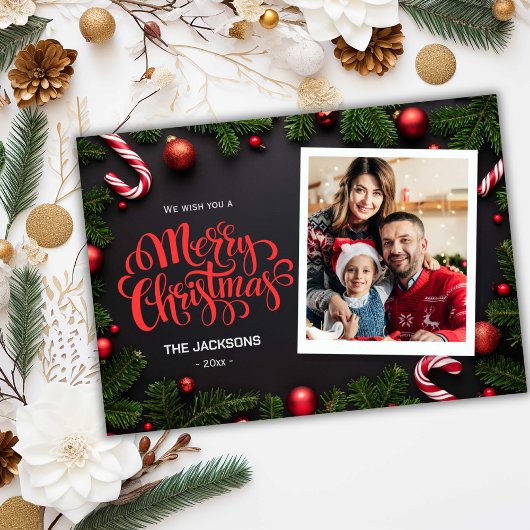 メリークリスマスモダン1フォトフェスティバル要素 シーズンカード