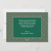 メリークリスマスモダン1家族のフォトベリーアクセント シーズンカード (裏面)