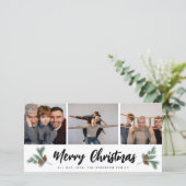 メリークリスマスモダン3フォトコラージュ シーズンカード (スタンド正面)