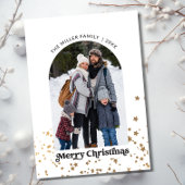 メリークリスマスモダン4つの写真コラージュ シーズンカード