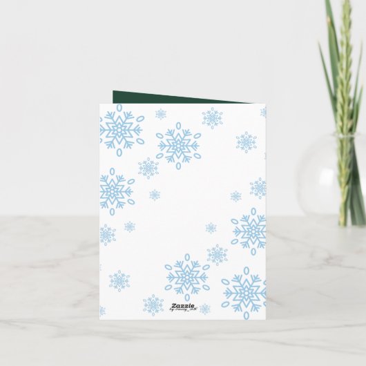 メリークリスマスモダン4枚のコラージンググリーン シーズンカード (裏面)