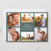 メリークリスマスモダン6フォトコラージュ シーズンカード (正面)