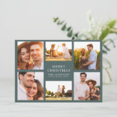 メリークリスマスモダン6フォトコラージュ シーズンカード (スタンド正面)