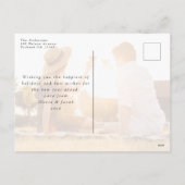 メリークリスマスモダン6フォトコラージュ シーズンポストカード (裏面)