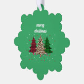 メリークリスマスモダン&エレガント オーナメントカード (左)