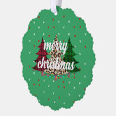 メリークリスマスモダン&エレガント オーナメントカード (左)