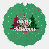 メリークリスマスモダン&エレガント オーナメントカード (裏面)