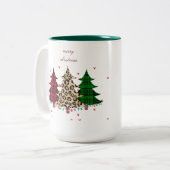メリークリスマスモダン&エレガント ツートーンマグカップ (正面左)