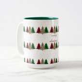 メリークリスマスモダン&エレガント ツートーンマグカップ (正面左)