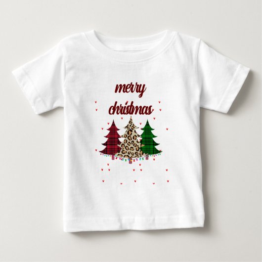 メリークリスマスモダン&エレガント ベビーTシャツ (正面)