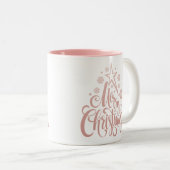 メリークリスマスモダン ツートーンマグカップ (正面右)