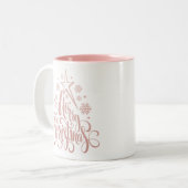 メリークリスマスモダン ツートーンマグカップ (正面左)