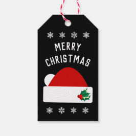 メリークリスマスモダン- Santa Hat ギフトタグ
