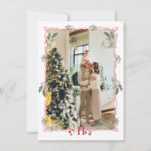 メリークリスマスモノグラムホリーベリーの写真 シーズンカード (正面)