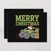 メリークリスマスモンスタートラック幼児の男の子クリスマス ポストカード (正面/裏面)