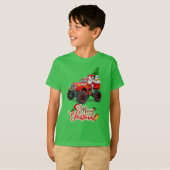 メリークリスマスモンスタートラック幼児の男の子クリスマス Tシャツ (正面フル)