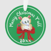 メリークリスマスヤはポッサムと一緒だ オーナメント (正面)