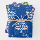 メリークリスマスヤギのクリスマスツリー ラッピングペーパーシート (インサイチュ)