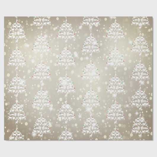 メリークリスマスヤギのクリスマスツリー ラッピングペーパー (フラット)