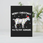 メリークリスマスヤギ顔マスクヤギSanta 出欠カード (スタンド正面)