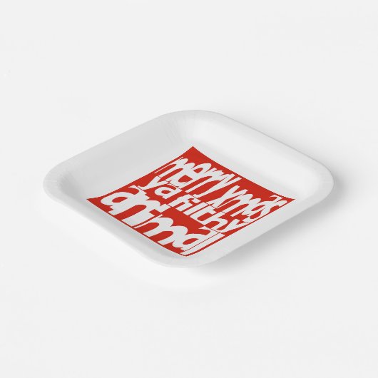 メリークリスマスヤフィルシーアニマル紙プレート ペーパープレート (傾斜あり)