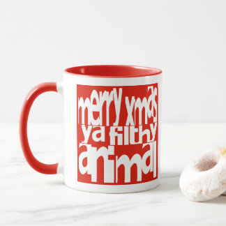 メリークリスマスヤフィルシー動物クリスマスマグカップ マグカップ