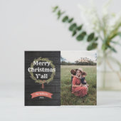 メリークリスマスヤル素朴ホリデー写真はがき シーズンポストカード (スタンド正面)