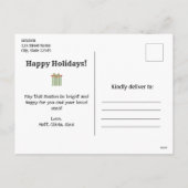 メリークリスマスヤル素朴ホリデー写真はがき シーズンポストカード (裏面)