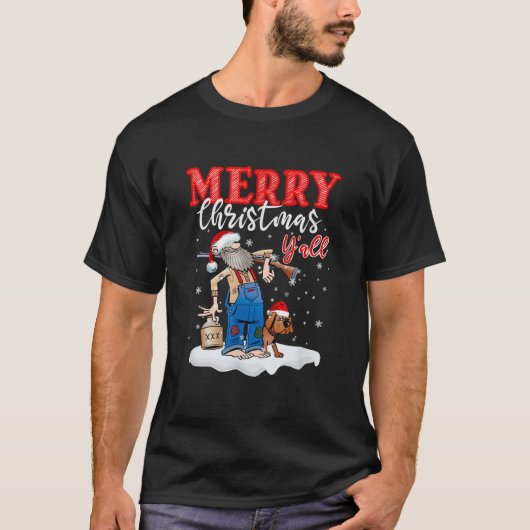 メリークリスマスヤール、田舎のクリスマス Tシャツ (正面)