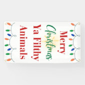 メリークリスマスヤ汚い動物の休日 横断幕 (横)