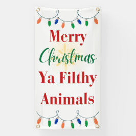 メリークリスマスヤ汚い動物の休日 横断幕