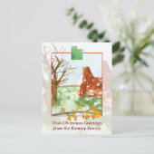 メリークリスマスユタレッドロックマウンテンズサウスウェスト シーズンポストカード (スタンド正面)