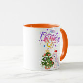 メリークリスマスユニコーンカラフルマグカップ マグカップ (正面右)