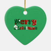 メリークリスマスユニセックス&キッズウェア セラミックオーナメント (裏面)