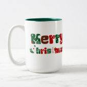 メリークリスマスユニセックス&キッズウェア ツートーンマグカップ (左)