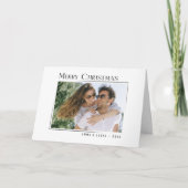メリークリスマスユニークモダンミニマルスタイル写真 シーズンカード (正面)