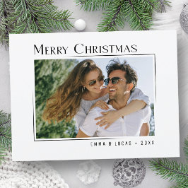 メリークリスマスユニークモダンミニマルスタイル写真 シーズンポストカード