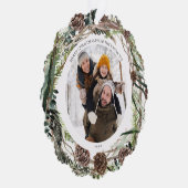 メリークリスマスユーカリプトゥスウィンターフォトリース オーナメントカード (右)