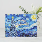 メリークリスマスヨハネ3:8聖書の詩のはがき プログラム (スタンド正面)