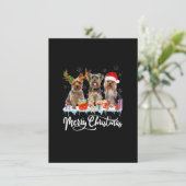 メリークリスマスヨークシャーテリアサンタトナカイL 招待状 (スタンド正面)