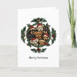 メリークリスマスヨークシャーテリア犬 シーズンカード