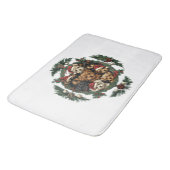 メリークリスマスヨークシャーテリア犬 バスマット (アングル)