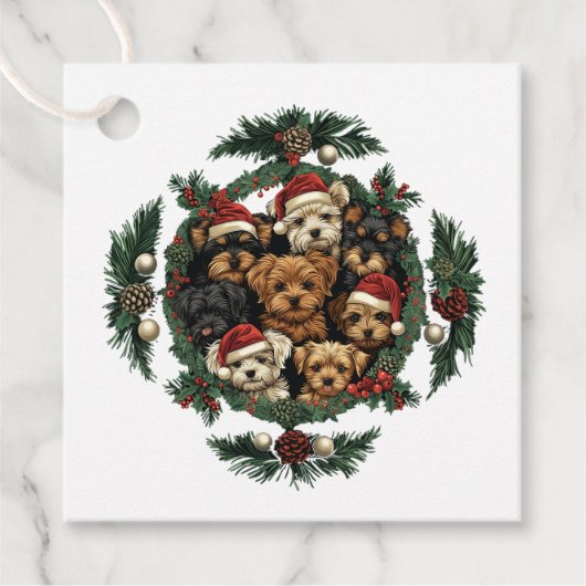 メリークリスマスヨークシャーテリア犬 フェイバータグ (正面)