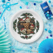 メリークリスマスヨークシャーテリア犬 ペーパープレート (パーティー)