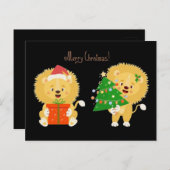 メリークリスマスライオンカブス ポストカード (正面/裏面)