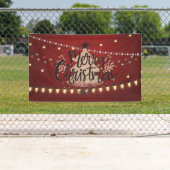 メリークリスマスライトとツリー 横断幕 (インサイチュ)